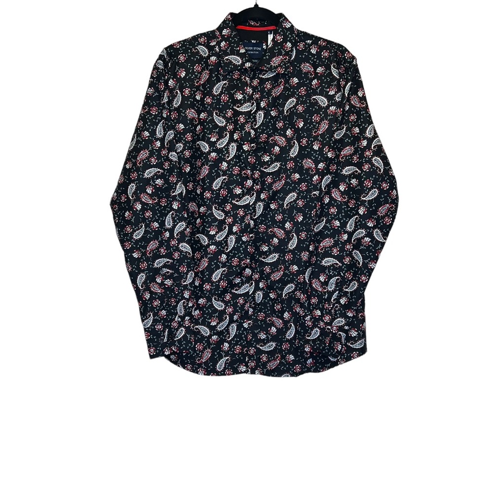 Silver Stone Paisley Collection Modern Fit Men's Dress Shirt